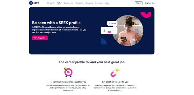 find visa sponsorship jobs in australia using seek application process