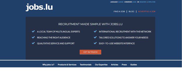 global jobs with visa sponsorship work in luxembourg, website photo