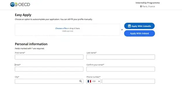 oecd internship programme application steps 3