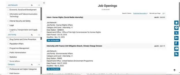 un internship programme application steps 2